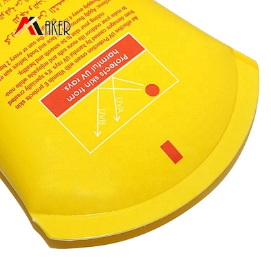 Factory price yellow color round cosmetic cream sunscreen packaging plastic tube with flip top cap