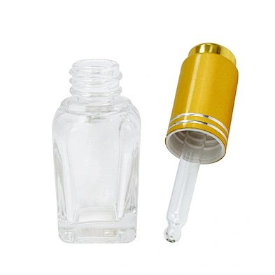 custom shape 15ml glass personal care packaging essential oil dropper glass bottles