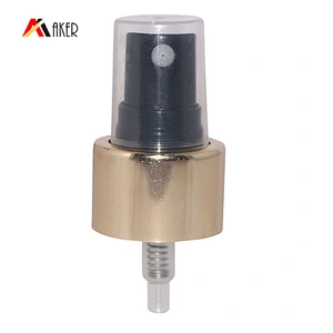 24/410 Plastic Spray Bottle Fine Mist Sprayer with Luxury Gold Aluminum Covered