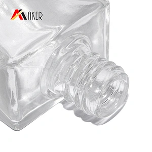 Factory supply 13ml empty glass nail polish bottle with cap and brush manufacturer