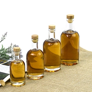 transparent 150ml 350ml 500ml 700ml glass wine bottle with cork tequila whisky liquor bottle whiskey vodka brandy bottle