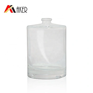 China factory empty 100ml clear cylinder glass perfume bottle packaging with gold aluminum sprayer