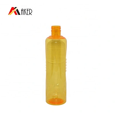 China wholesale empty 500ml unique round semi-transparent pet plastic bottles for shampoo