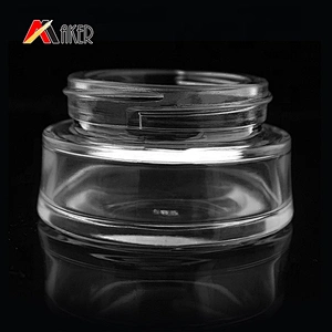 Empty 10ml 20ml 30ml 50ml Vials Clear Mini Sample cosmetic glass cream jars for sale