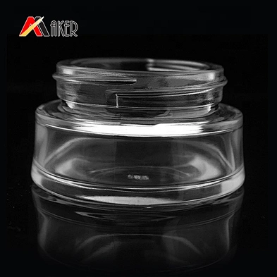 Empty 10ml 20ml 30ml 50ml Vials Clear Mini Sample cosmetic glass cream jars for sale