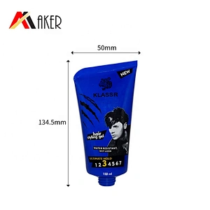 New design 150ml men design LDPE plastic hair packaging tube with cap for styling gel