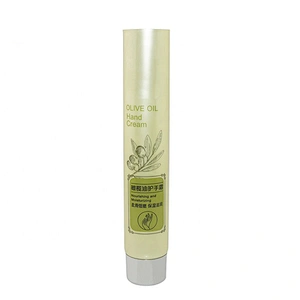 60ml LDPE plastic cosmetic hand cream tube packaging with silver aluminum covered screw cap