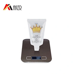 Custom 30ml plastic LDPE  round frosted transparent empty body lotion skincare tube packaging