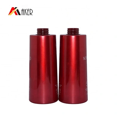 High quality 650ml red cylinder plastic PET bottle body lotion bottle