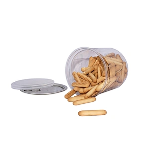 tall plastic pet airtight food storage container canister hermetic snacks nut candy sugar cookie food storage jar