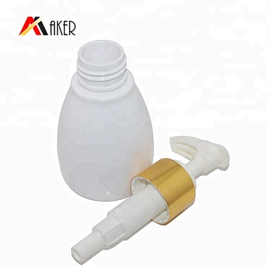 China factory unique round 90ml white PET plastic body lotion bottle with pump