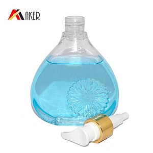 Trendy Ball Shape PETG 300ml Plastic Hand Wash Empty Bottle Packaging With Aluminium Golden Pump