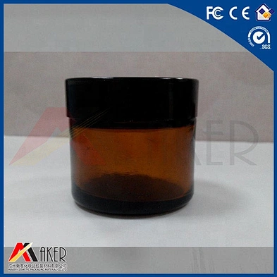 Wholesale cylinder cosmetic 20ml 30ml 50ml 100ml amber cream glass jar with lid