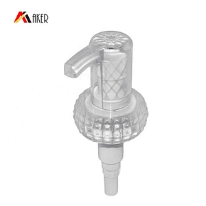 Custom Special Design 32/410 White Cosmetic Screw Lotion Pump Head with Transparent Lid