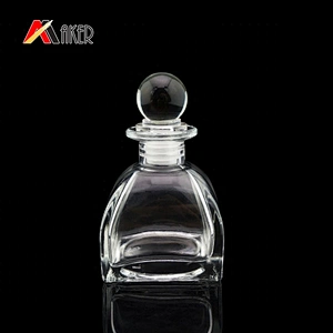 Wholesale 60ml clear reed diffuser glass bottle with rubber stopper