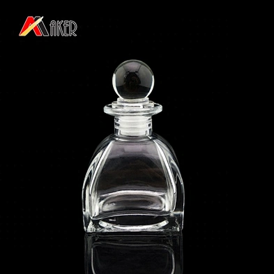 Wholesale 60ml clear reed diffuser glass bottle with rubber stopper