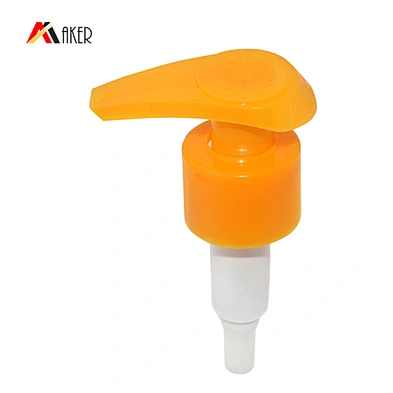 High Quality liquid Soap non-spill 28/410 shampoo lotion Pump with orange color