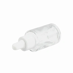 cosmetic clear glass bottle essential oil packaging personal care clear child proof cosmetic dropper bottle with dropper