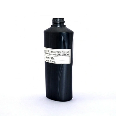 Wholesale 400ml empty black PE plastic shampoo bottle packaging with press pump
