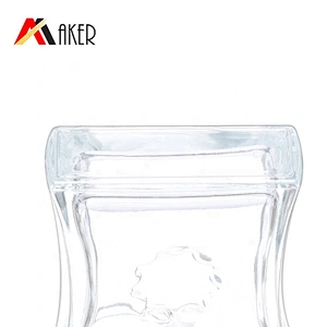 Luxury empty 100ml special shape clear crystal perfume glass bottle with gold aluminum sprayer acrylic cap