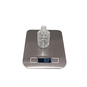 Luxury clear 100ml square cosmetic crystal glass serum oil bottle with electroplated press dropper