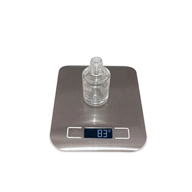 Luxury clear 100ml square cosmetic crystal glass serum oil bottle with electroplated press dropper