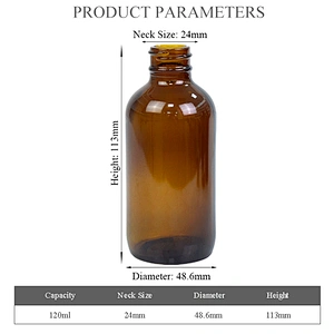 120ml 4oz amber glass bottle personal care packaging serum essential oil massage dropper bottle wholesale