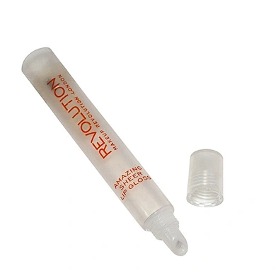 Custom round clear liquid lip blam tube packaging empty cosmetic plastic lip gloss tube with screw cap