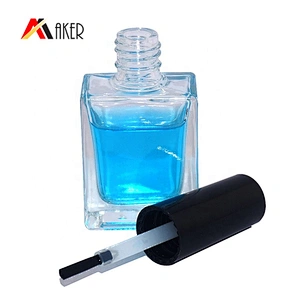 Factory supply 13ml empty glass nail polish bottle with cap and brush manufacturer