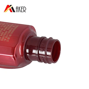 wholesale special mini 60ml red pearl shampoo plastic pet bottle with black screw cap