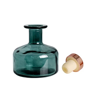 china factory 300ml room flower rattan reed   diffuser glass bottle set for room decor