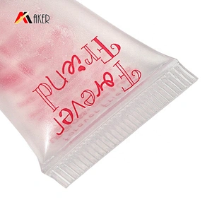 China manufacturer 15ml clear cosmetic lip gloss squeeze tube packaging with screw cap