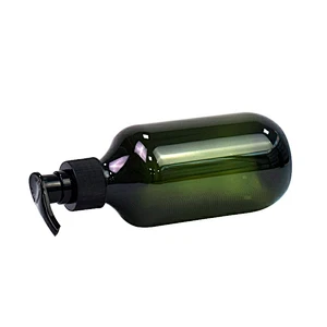 in stock dark green 300mll plastic pet hand sanitizer lotion pump bottle personal care shampoo plastic bottle