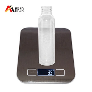 wholesale Boston round shape plastic 350ml PET beverage juice bottle drinking water bottles with cap