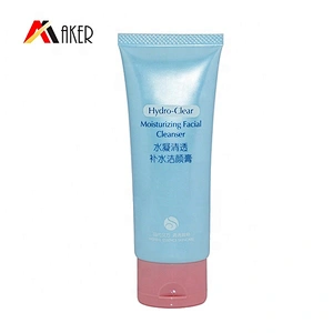 Wholesale online sale 3 oz blue oval cosmetic soft tube  plastic face wash tube packaging