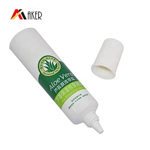 Empty 10ml round white color cosmetic plastic circle eye cream tube packaging with screw cap