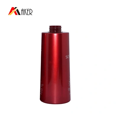 High quality 650ml red cylinder plastic PET bottle body lotion bottle