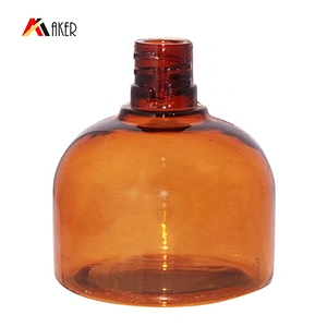 Factory price 90ml round amber PETG plastic massage essential oil bottle with black pp screw cap