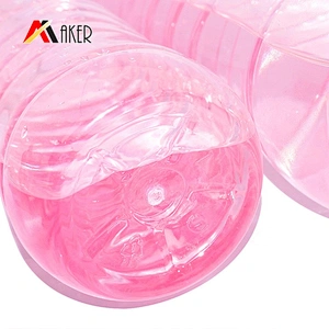 Wholesale 500ml 1000ml PET Plastic beverage disposable Mineral water bottle with white plastic tamper proof screw cap