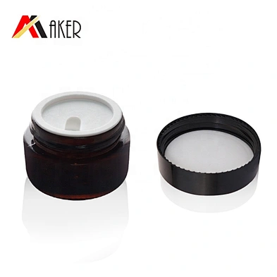 Factory supply PP black 42mm plastic jars screw lid with white PE inner lid