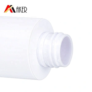 In stock 100ml 150ml cylinder round white PET plastic cosmetic skin care spray bottle with mist sprayer