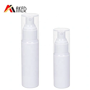 PET Plastic Round White 30ml 50ml Screen Printing 75ml 24mm Cylinder Cosmetic Face Fine Mist Spray Bottles