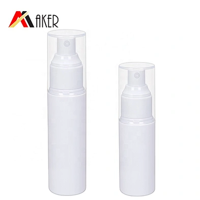 PET Plastic Round White 30ml 50ml Screen Printing 75ml 24mm Cylinder Cosmetic Face Fine Mist Spray Bottles
