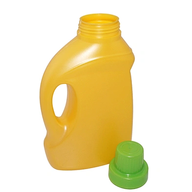 Hot design wholesale empty 500ml yellow plastic hdpe laundry detergent bottle