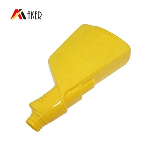 Facoty price custom shape yellow 500ml empty PET plastic bottle for liquid detergent