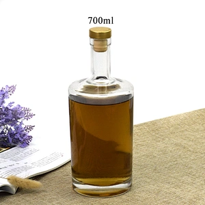 transparent 750ml whiskey bottle glass vodka wine bottle glass liquor whiskey bottle