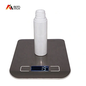 Hot sale 50ml white body mist PET plastic perfume spray bottle packaging with plastic mist sprayer or cream pump