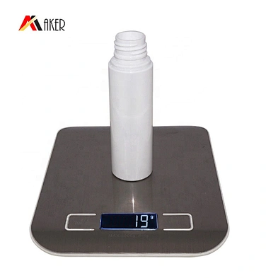 Hot sale 50ml white body mist PET plastic perfume spray bottle packaging with plastic mist sprayer or cream pump