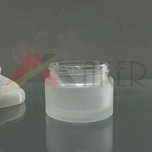 Customized 20ml 30ml 50ml Frosted Cosmetic Glass Cream Jar Bottle