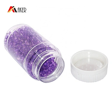 Round clear 100ml PET plastic medicine pill bottle with child tamper proof cap